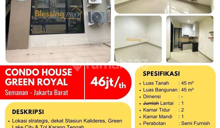 Disewakan Condohouse Lt1 Private Parkir Depan Unit Fasilitas Clubhouse