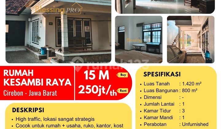 Dijual Rumah Pinggir Jalan Cocok Untuk Usaha