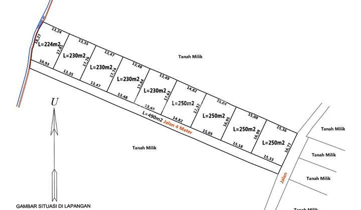 Dijual Tanah berada di komplek villa di Banjar braban  2100m² 1