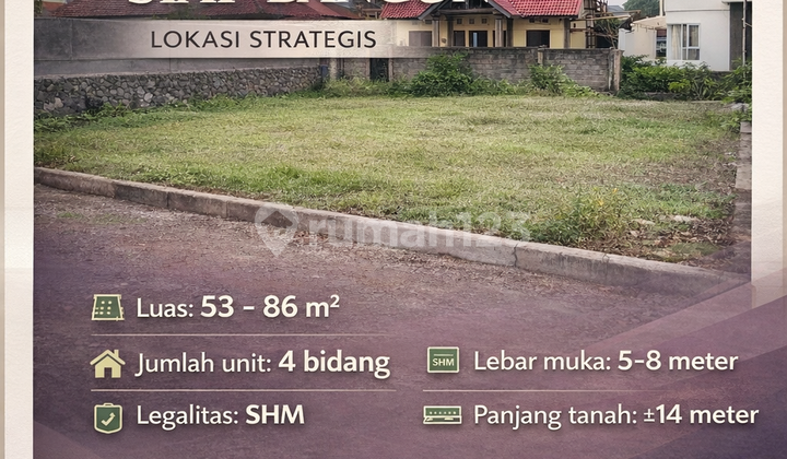 Land 86 m² Campus Area of Unpad & ITB in Jatinangor