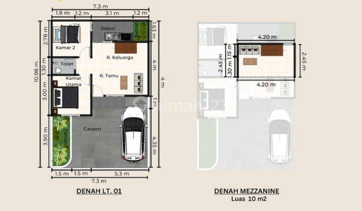 Rumah Baru Unfurnished 1 Lantai, Ada Taman, Murah 1