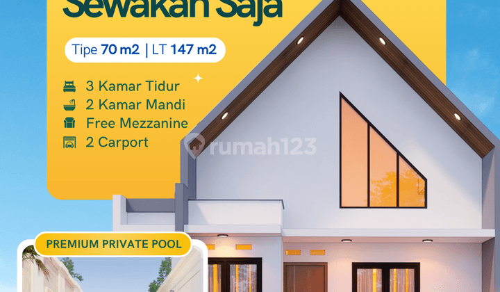 RUMAH SKANDINAVIAN IMPIAN + FREE PRIVATE POOL! DEKAT KAMPUS UMY 1