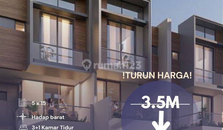 Rumah Golf Island Murah 5x15 Unfurnish 3 Lantai 1