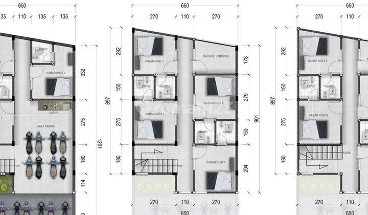 Di Jual Rumah Kos Mulawarman Dekat Undip Tembalang 3 Lantai 2