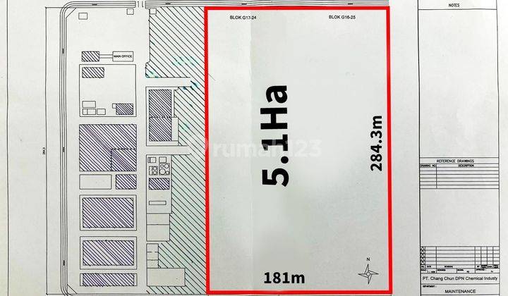 Tanah Industri di Jababeka Industrial East Jakarta, Bekasi 50.000 m² 1