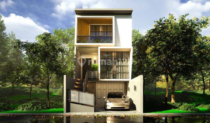 Rumah Lux Baru. Tomang. 3 Lantai. 5x18. Jalan 2 Mobil 1