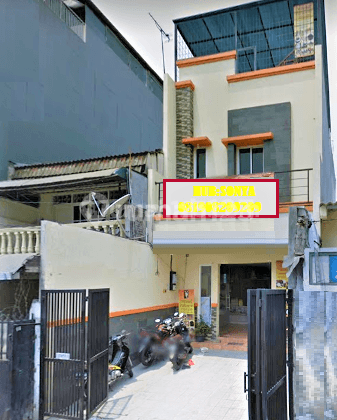 Ruko Tomang. 3.5 Floors. 5x20. Main Road, 2 Cars. Move-in Ready.