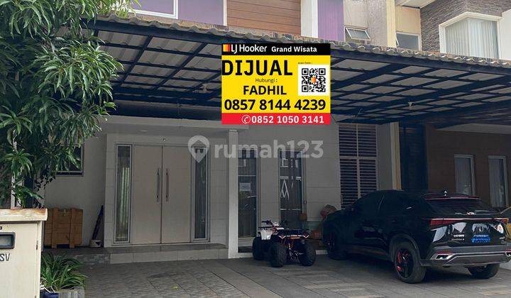 Dijual Rumah Grand Wisata Siap Huni 2 Lantai, 4+1 Kamar Tidur Luas Tanah 162m2, Fasilitas Kolam Renang, Lapangan Olahraga, Masjid Dalam Cluster, Akses Langsung Tol Tambun Grand Wisata Bekasi 1