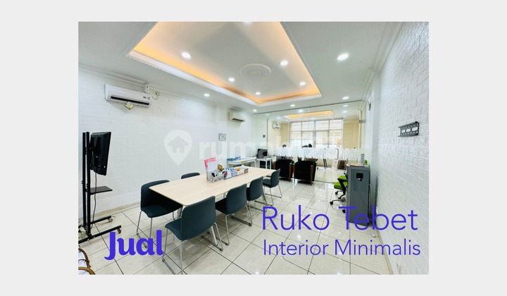 DIJUAL RUKO TEBET JAKSEL SEMI FURNISH DESIGN INTERIOR MINIMALIS PARKIR LUAS 4 LANTAI 