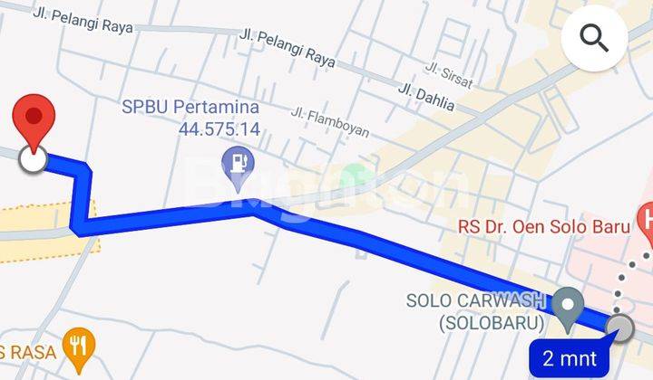 TANAH PEKARANGAN PINGGIR JALAN BESAR COCOK UNTUK USAHA DI JALAN OVENSARI BAKI 2