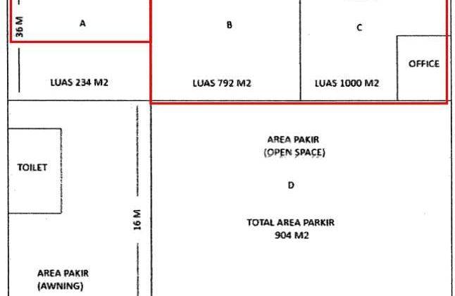 Disewakan Gudang di Pasar Rebo, Jakarta Timur 1