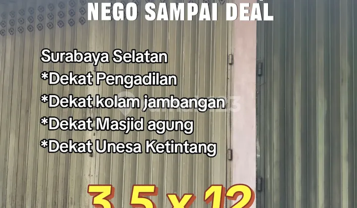 For Rent Shop House Near Unmer Ketintang Zero Main Road Surabaya