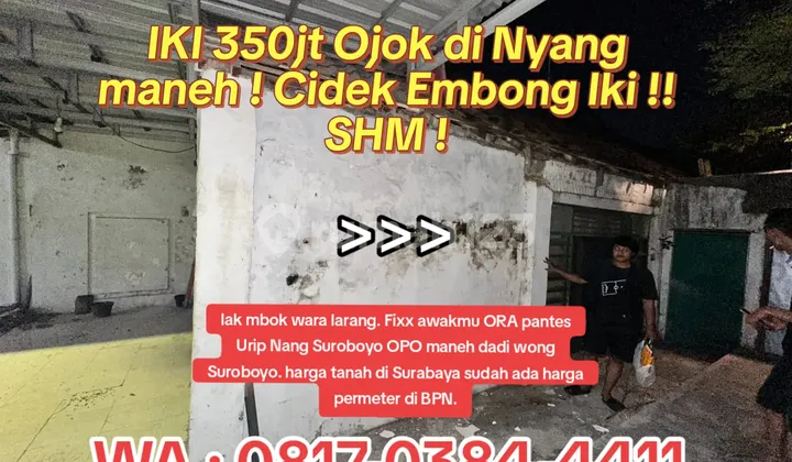 Cheap Land Calculation House in Central Surabaya City 350jt Manyar 2