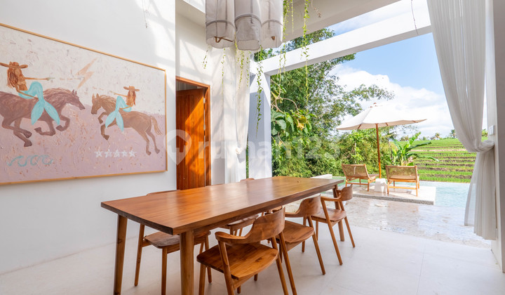 Brand New Three Bedroom Villa with Stunning Rice Field Views for Rent in Kedungu