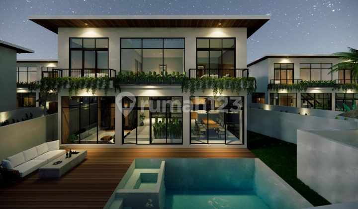 Upcoming Three Bedroom Villa with Open Space Concept for Lease in Kerobokan 2