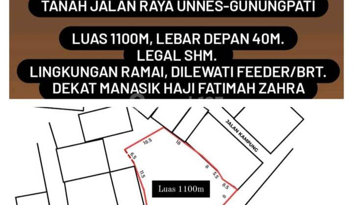 Tanah Bagus Di Tepi Jalan Dekat Fatimah Zahra 1