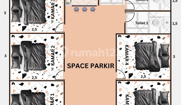 Order Build Cheap Minimalist Boarding House 1