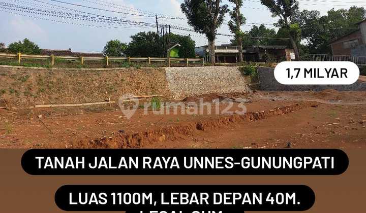 Tanah 1100m2 Strategis Tepi Jalan Utama Datar 1