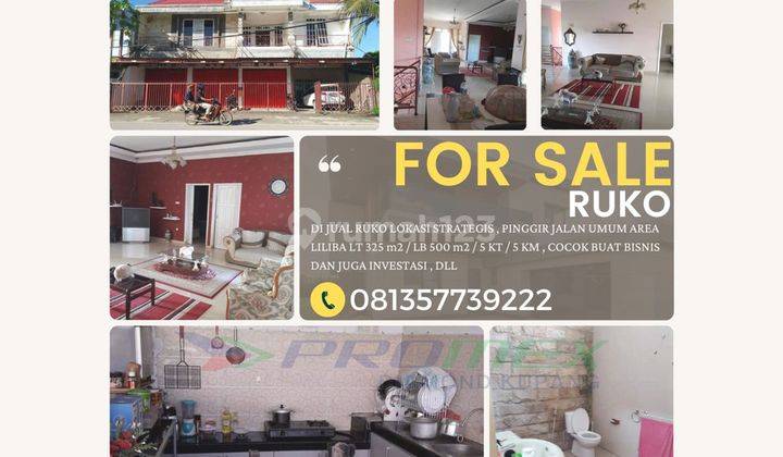 Di Jual Ruko Pinggir Jalan Umum , Lokasi Strategis , Area Liliba , Cocok Buat Bisnis , Usaha Dll 1