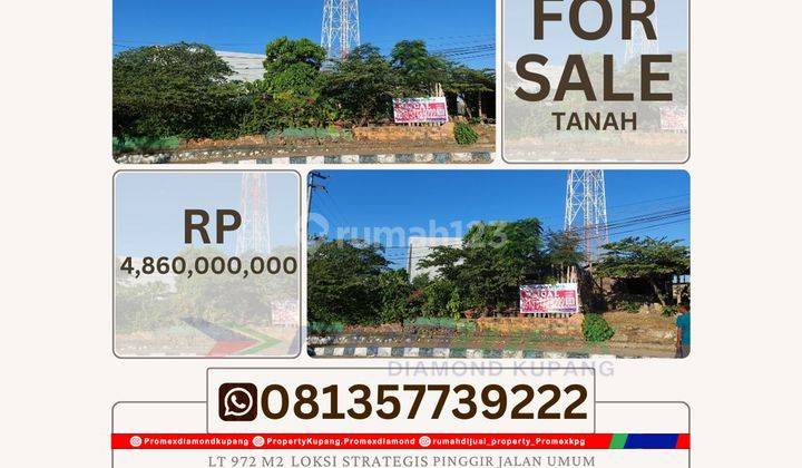 Di Jual Tanah , Pinggir Jalan Raya, Lokasi Strategis, Cocok Buat Bisnis Dan Usaha Kota Kupang Ntt 1