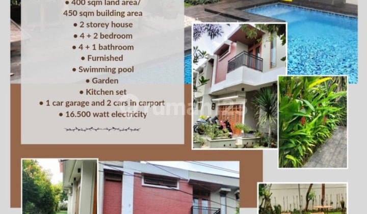 Rumah Mewah Private Pool Full Furnished Tinggal Pindah, Kemang