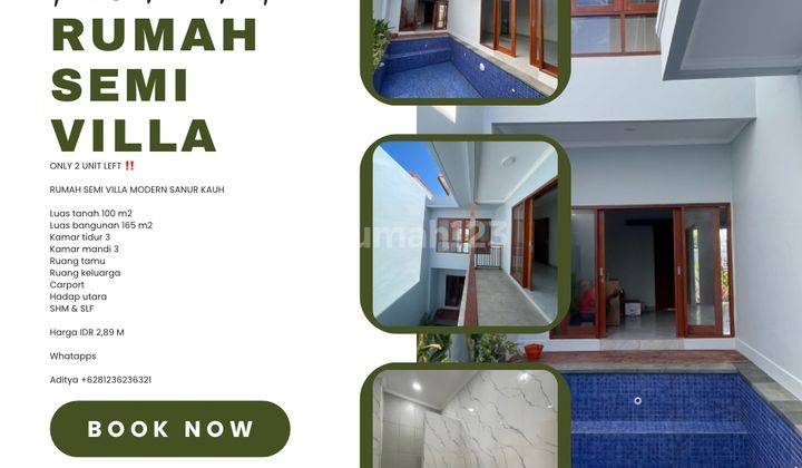 (nb) ONLY 2 UNITS LEFT HOUSE SEMI VILLA MODERN SANUR KAUH  1