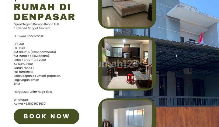 (BC) DIJUAL SEGERA RUMAH RENON FULLY FURNISHED  1