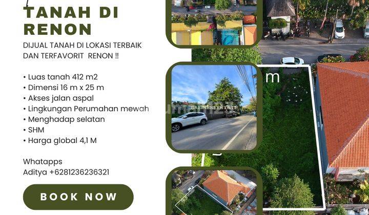 (K2) Dijual Tanah Lokasi Terbaik Dan Terfavorit Di Renon  1