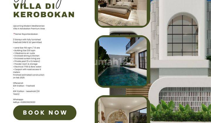 (ll) UPCOMING MODERN MEDITERANIAN VILLA DI KEROBOKAN  1