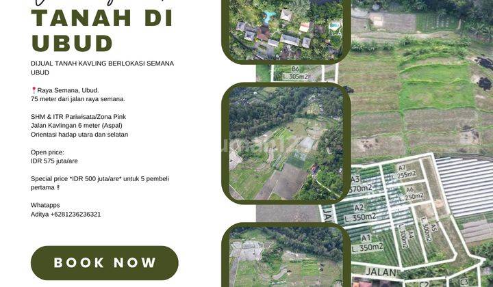 (Ll) Land Plot For Sale Located In Semana Ubud 1