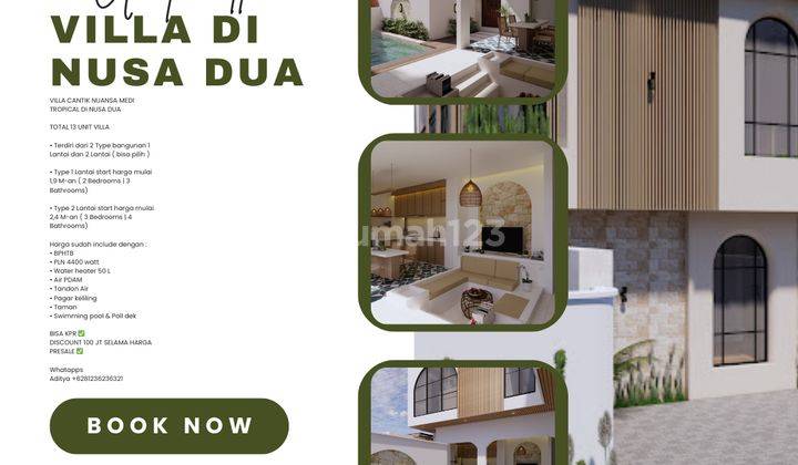 (Tm) Villa Cantik Nuansa Medi Tropical Hdi Nisa Dua Harga Presale  1