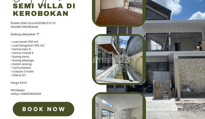 (K6) Rumah Semi Villa Fully Furnished Di Kerobokan  1