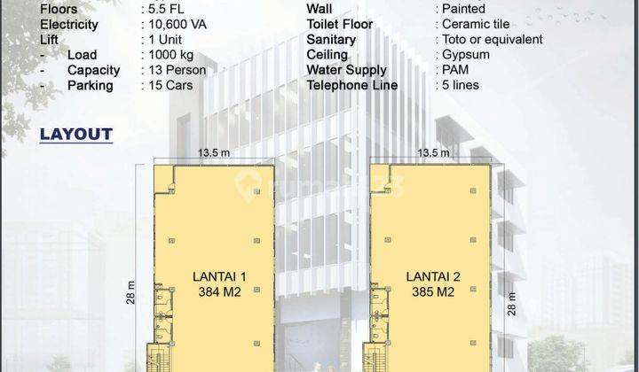 Perkantoran 2.107m² Baru SHM Matraman 2