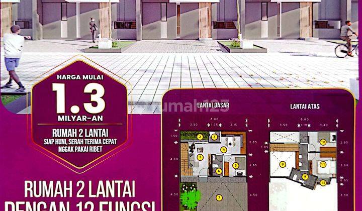 Rumah Baru lebar 8, 2 carport di Kalimaya Park Pamulang 2