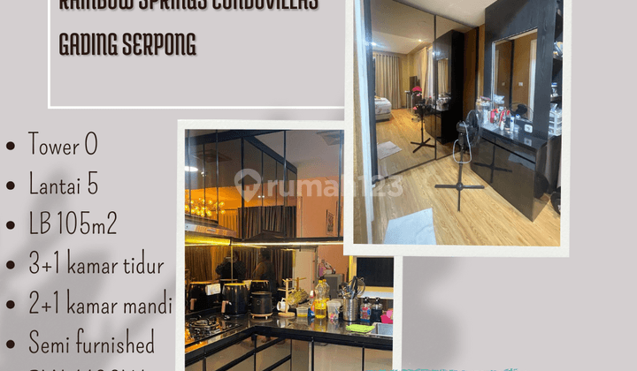 Apartement Rainbow Spring Condovillas 3 BR Semi Furnished Bagus 1