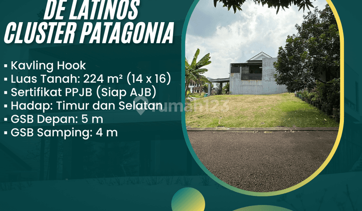 Dijual Tanah di De Latinos, Cluster Patagonia, Tangerang 224 m² 1