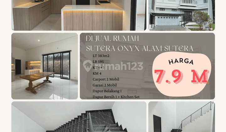 Rumah 2 Lantai Sudah Renovasi Furnished di Cluster Sutera Onyx Alam Sutera, Tangerang 1