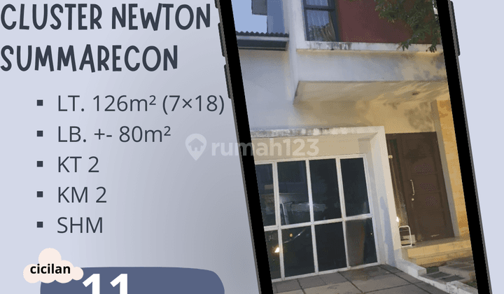 Rumah 2 Lantai Bagus di Cluster Newton Summarecon, Tangerang 1