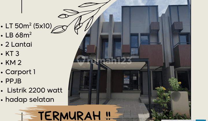 Rumah 2 Lantai Baru Furnished di Tabebuya Invensihaus Bsd City, Tangerang 1