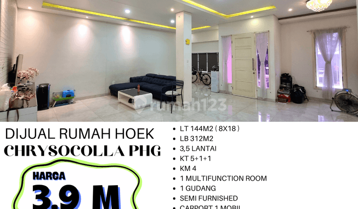 Rumah 3 Lantai Semi Furnished di Cluster Chrysocolla Pondok Hijau Golf, Tangerang 1