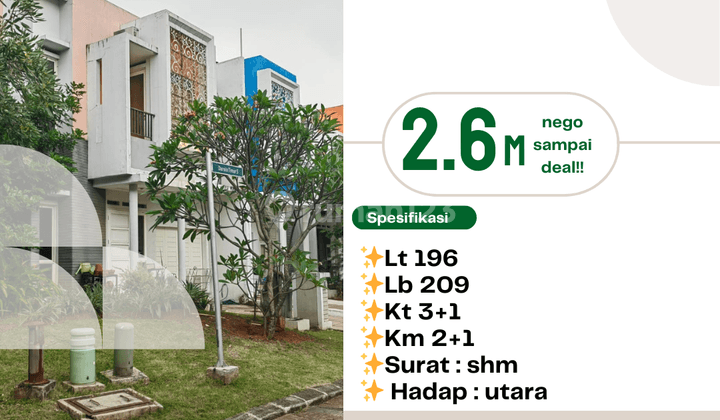 Rumah 2 Lantai Bagus di Cluster Darwin Gading Serpong, Tangerang 1