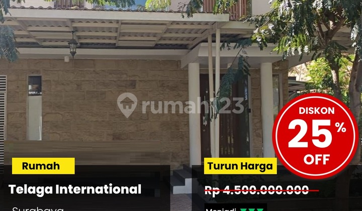Dijual Rumah Lelang di Telaga International Surabaya Barat