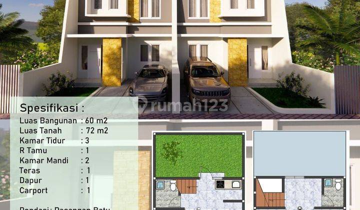 Rumah 2 Lantai Baru Siap Bangun Type 60/72 Di Tengah Kota Semarang 1