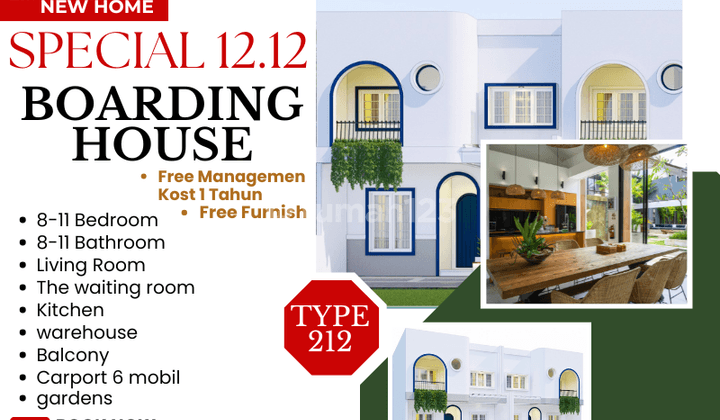 Jual Rumah Kost Untuk Jaminan Hari Tua Anda. Nikmati Kenyamanan Tinggal di Rumah Dengan Desain Modern Dan Elegan. Hubungi Kami Untuk Informasi Lebih Lanjut. 1