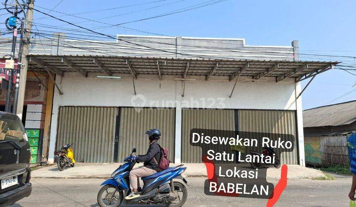 Disewakan Ruang Usaha Strategis Luas 200 dekat Pasar Babelan 1