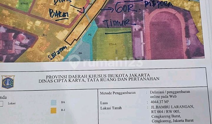 Tanah Di Sebelah Gor Cendrawasih Dan Dinas Lingkungan Hidup. SHM 2