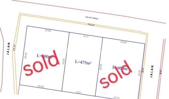 Disewakan Tanah 475.0 M² Shm Di Denpasar Barat Cn/gp