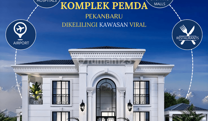 Rumah Mewah 2 Lantai di Cemara Gading Pekanbaru 1