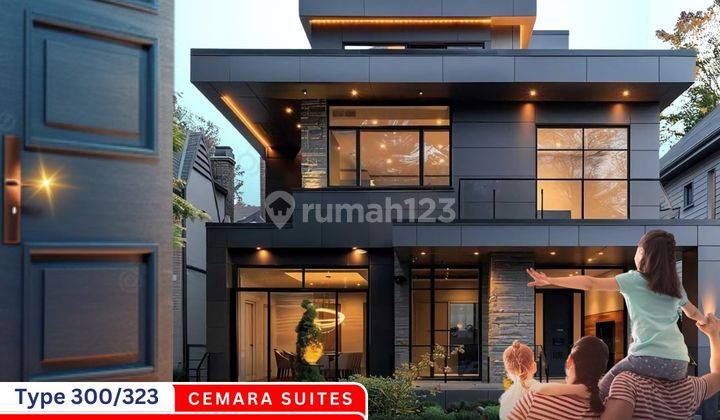 Rumah Mewah Desain Modern di Cemara Suites Komplek Pemda 1