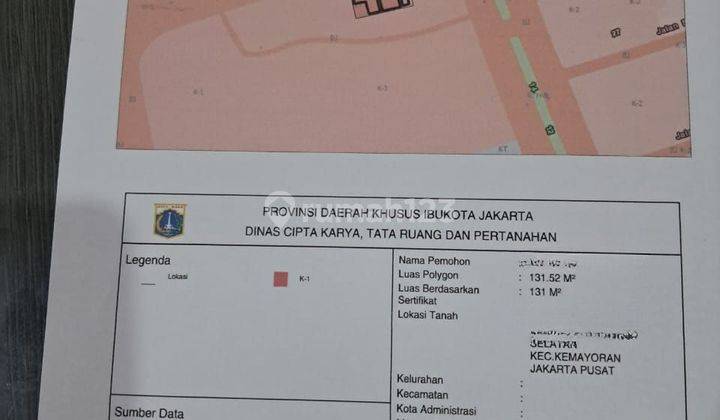 Jual Murah / Dibawah NJOP Bumi, Tanah Komersil Kemayoran 2